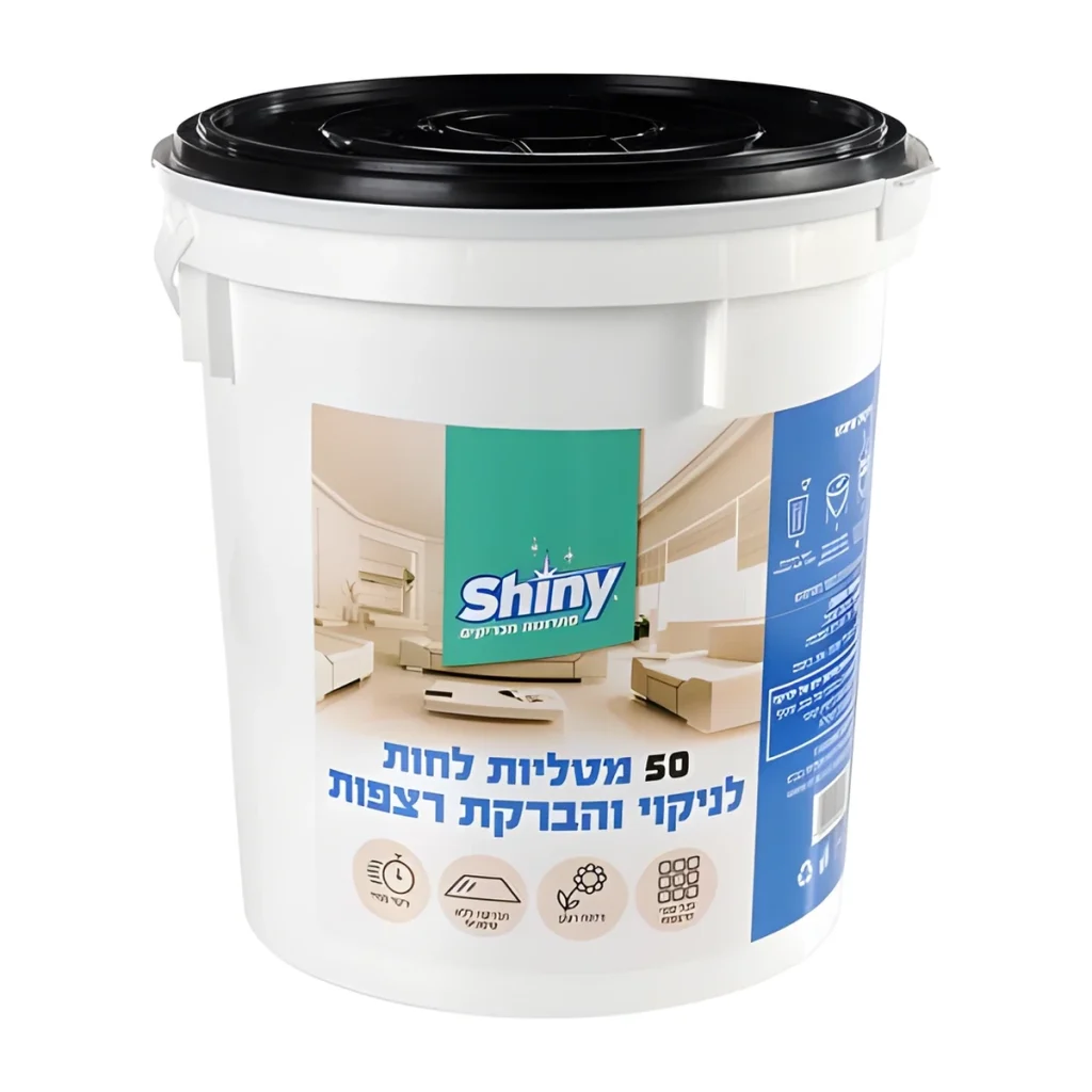 דלי מגבונים לחים לניקוי רצפות