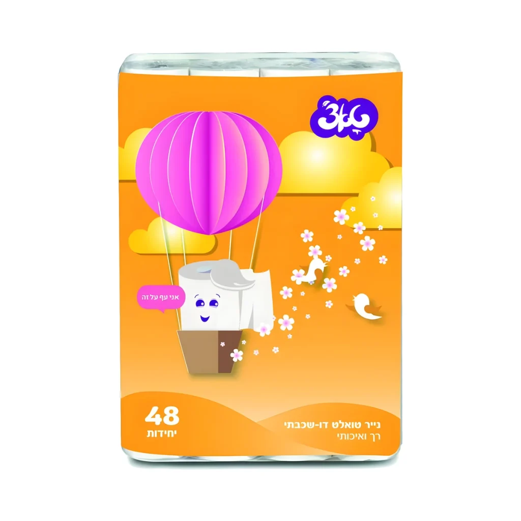 נייר טואלט דו שכבתי טישו 48 יח'
